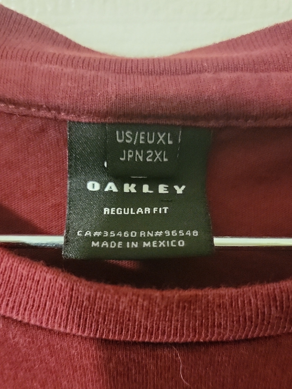Oakley Men's Short-Sleeve Logo Tee in Brick Red - Picture 3 of 4